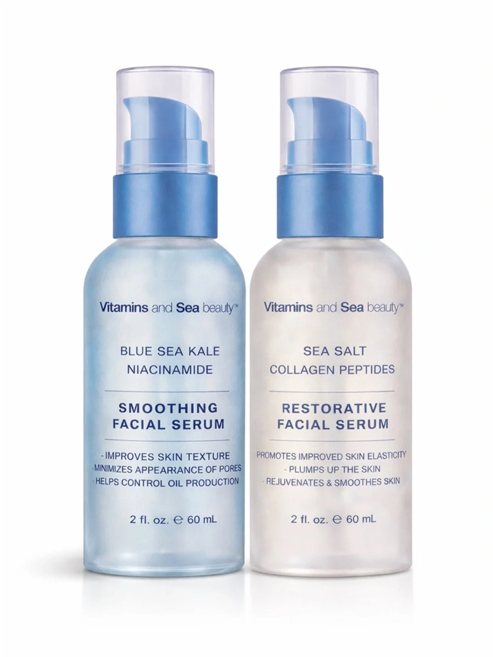 Vitamins and Sea Beauty Age Reversal Kit 2pc Serum Set Collagen Niacinamide BNIB